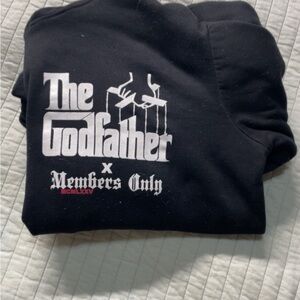 Members Only Black Crewneck Sweater - The Godfather Design
